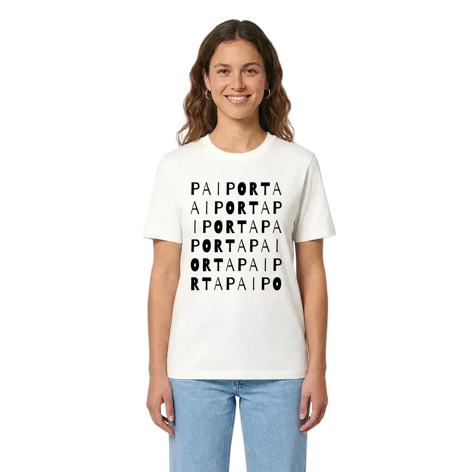 Paiporta ordlek t-shirt – White, i miljö