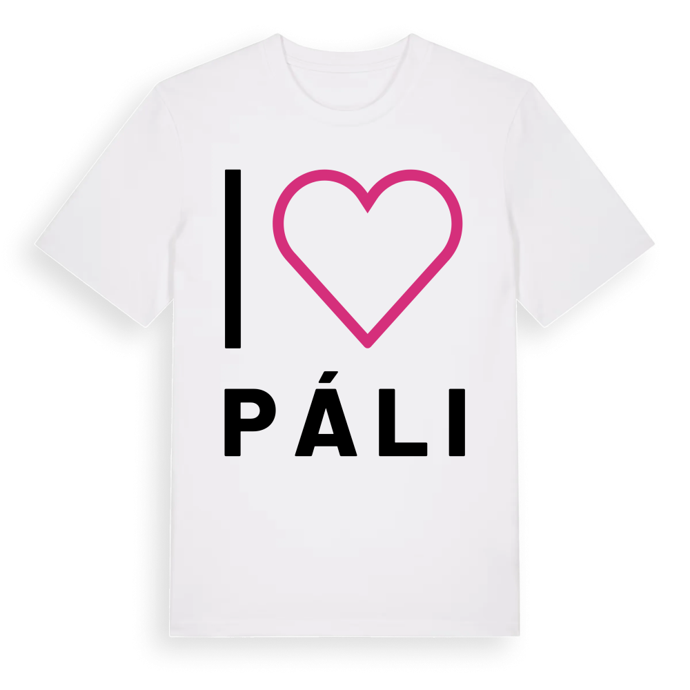 Jag älskar Páli t-shirt stort tryck – White, i miljö
