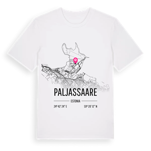 Paljassaare karta t-shirt – ekologisk bomull t-shirt från Pinshirt