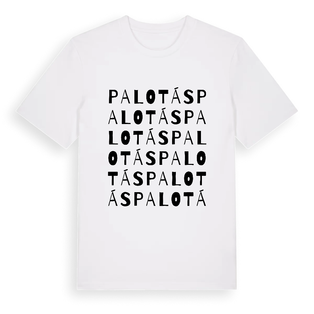 Palotás ordlek t-shirt – White, i miljö