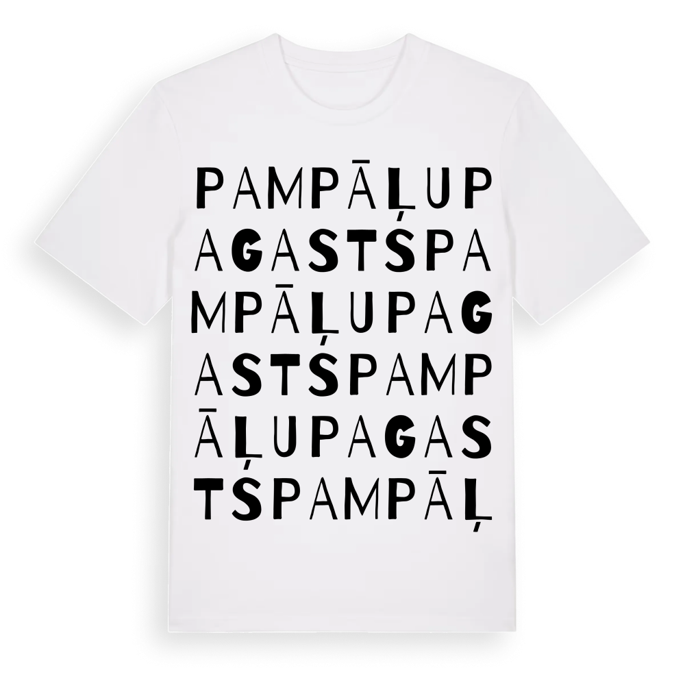 Pampāļu pagasts ordlek t-shirt – White, i miljö