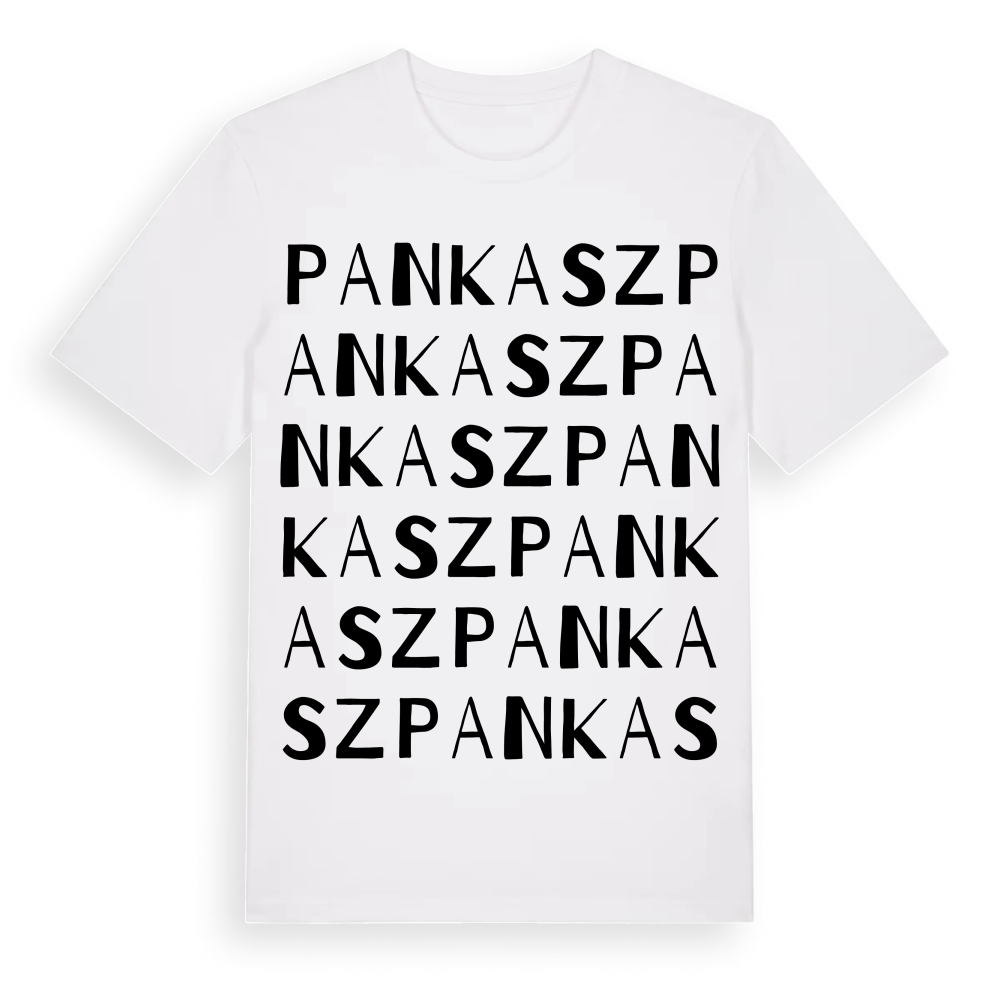 Pankasz ordlek t-shirt – White, i miljö