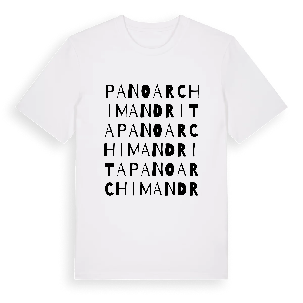 Pano Archimandrita ordlek t-shirt – White, i miljö