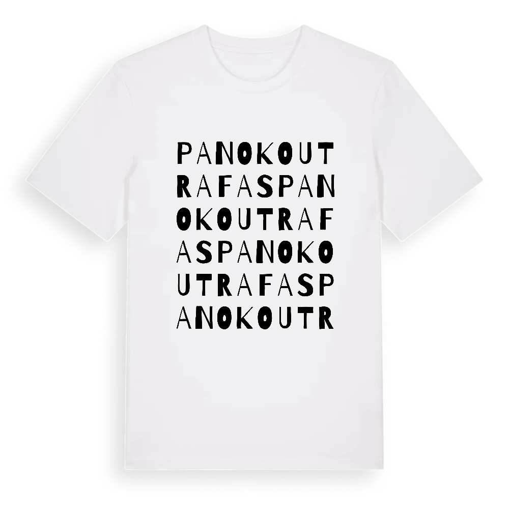 Pano Koutrafas ordlek t-shirt – White, i miljö