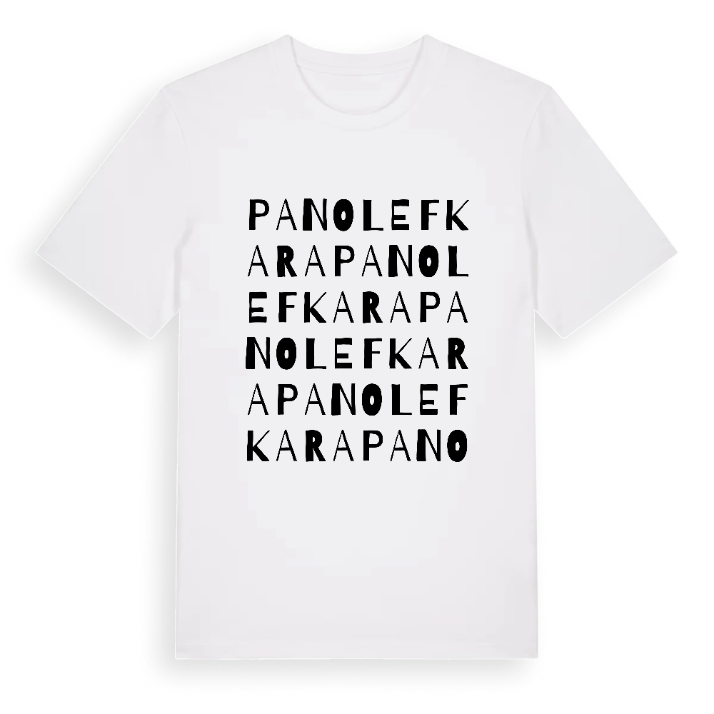 Pano Lefkara ordlek t-shirt – White, i miljö