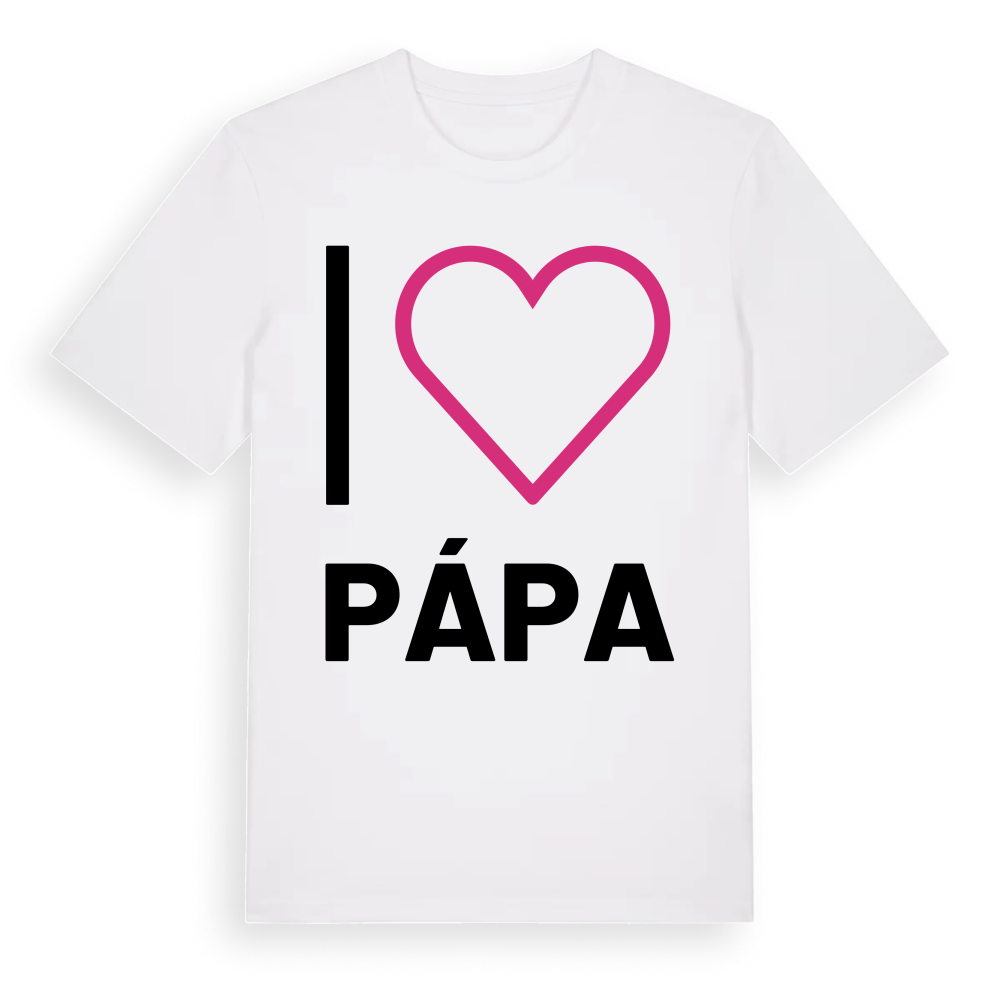 Jag älskar Pápa t-shirt stort tryck – White, i miljö