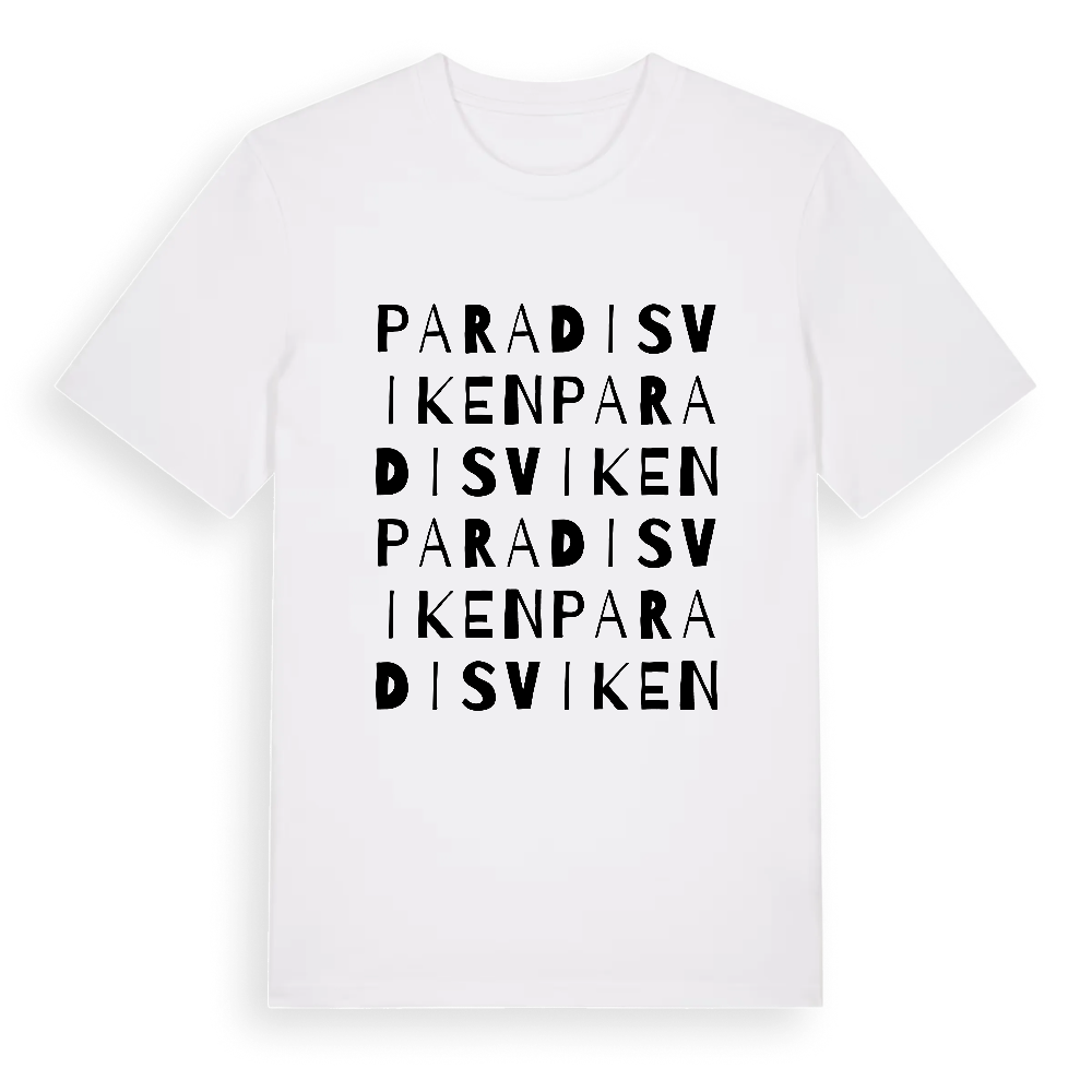 Paradisviken ordlek t-shirt – White, i miljö