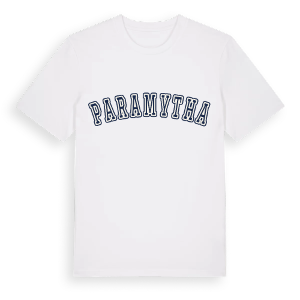 Paramytha college t-shirt – ekologisk bomull t-shirt från Pinshirt