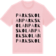 Pink Cotton t-shirt med Parkskolan ordlek t-shirt