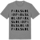 Mid Heather Gray t-shirt med Parkskolan ordlek t-shirt