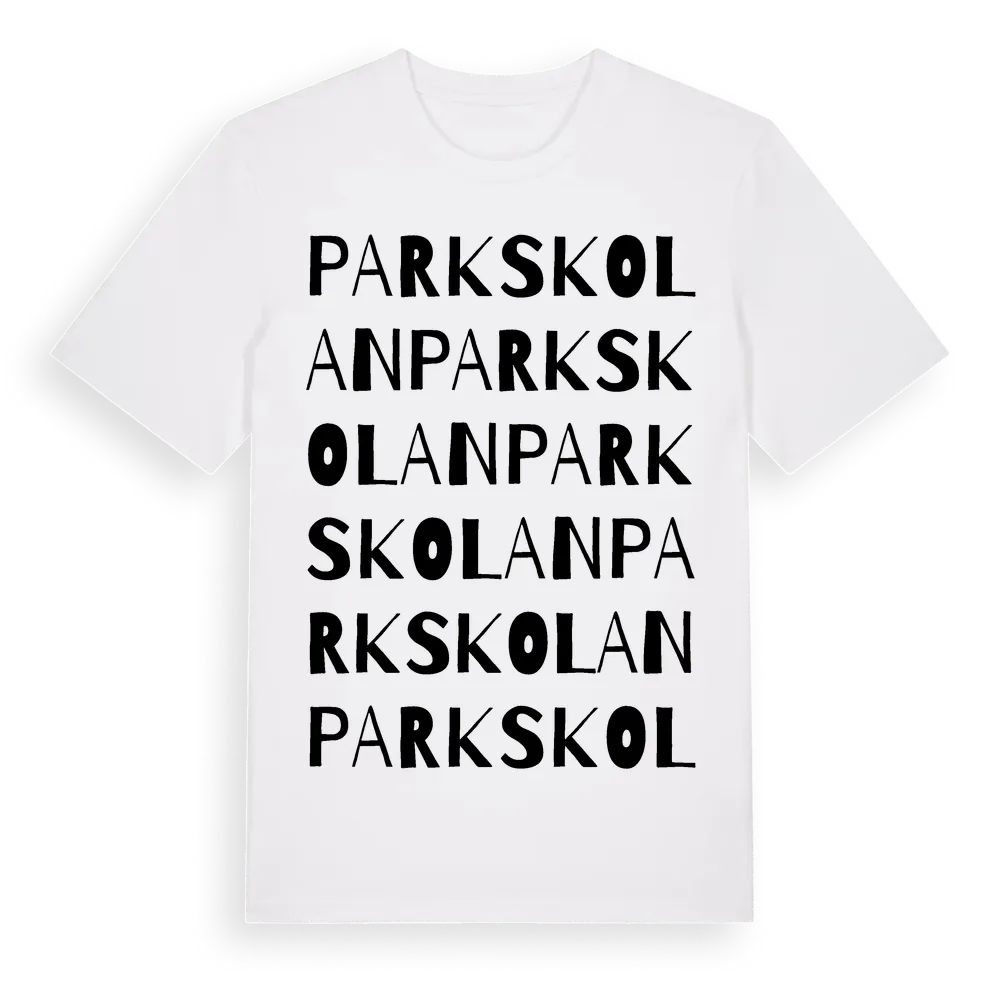 Parkskolan ordlek t-shirt i miljö