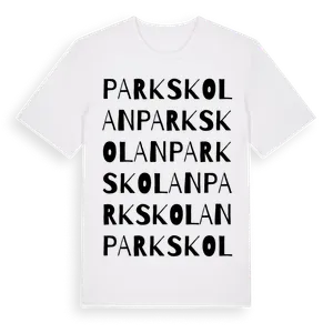 Parkskolan ordlek t-shirt – ekologisk bomull t-shirt från Pinshirt