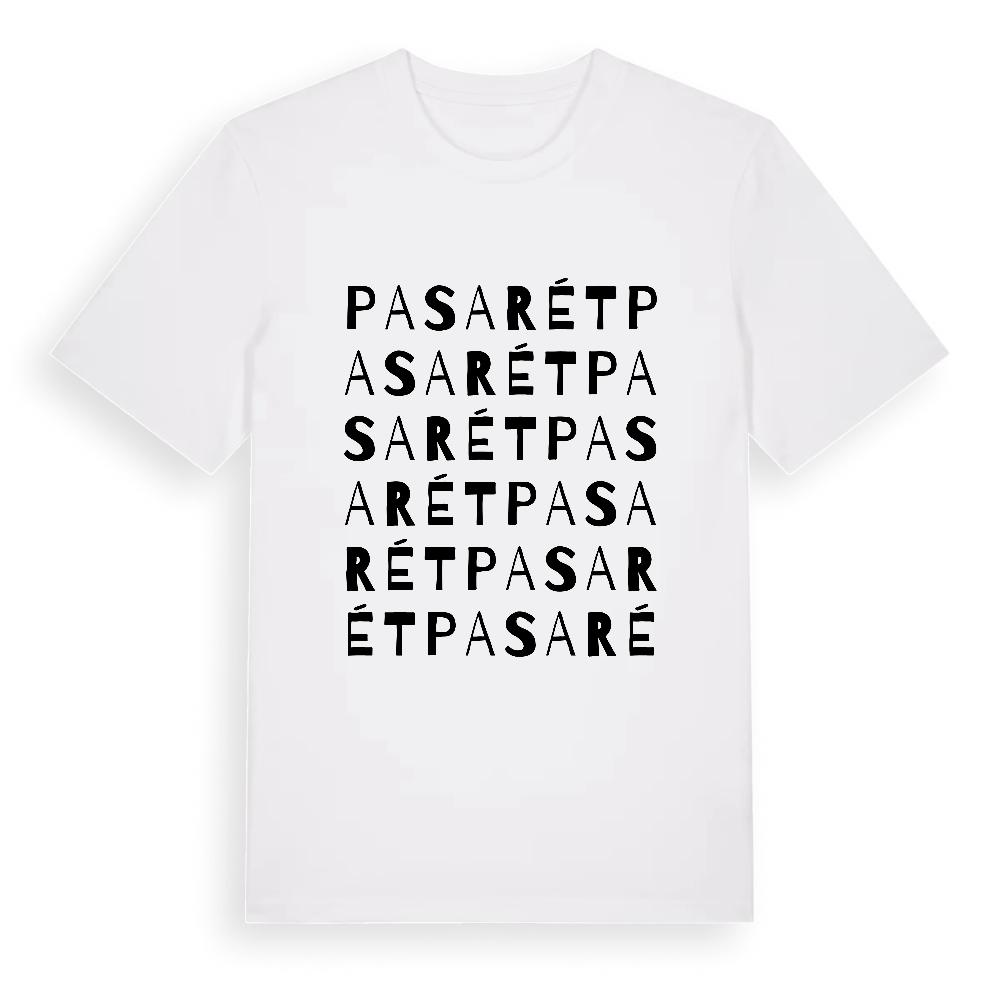 Pasarét ordlek t-shirt – White, i miljö
