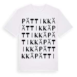 Pättikkä ordlek t-shirt – ekologisk bomull t-shirt från Pinshirt