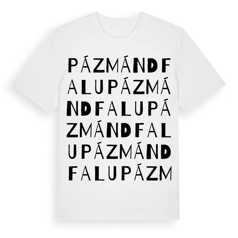 Pázmándfalu ordlek t-shirt – White, i miljö