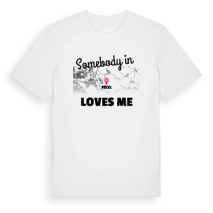Någon i Pécel älskar mig t-shirt – ekologisk bomull t-shirt från Pinshirt