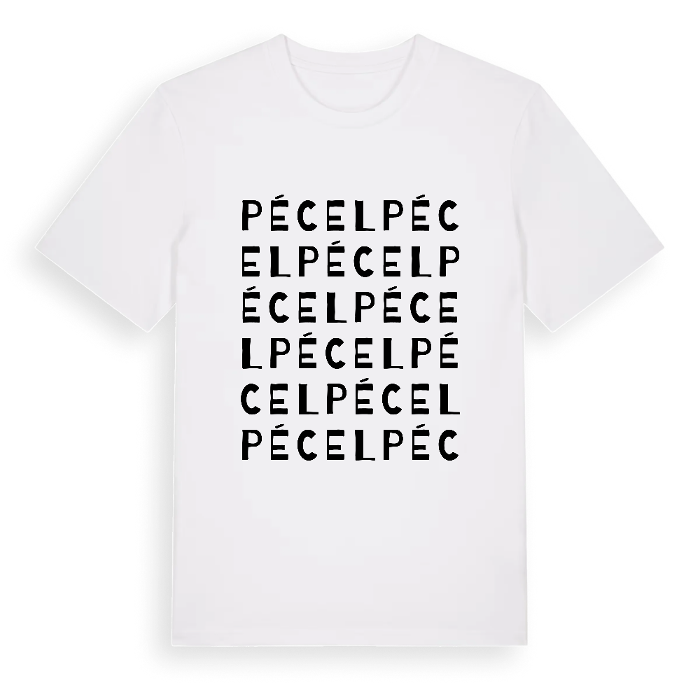 Pécel ordlek t-shirt – White, i miljö