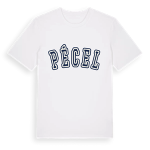 Pécel college t-shirt – ekologisk bomull t-shirt från Pinshirt