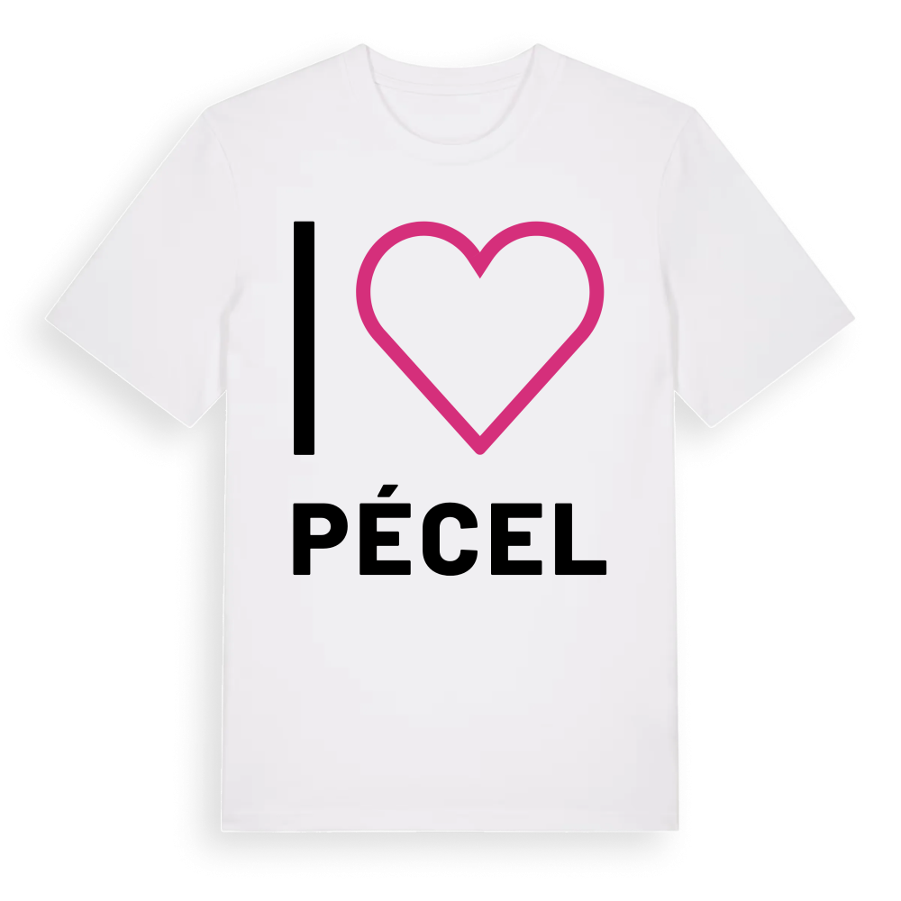 Jag älskar Pécel t-shirt stort tryck – White, i miljö
