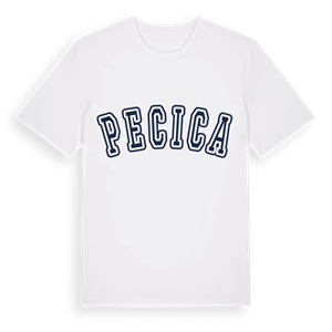 Pecica college t-shirt – ekologisk bomull t-shirt från Pinshirt