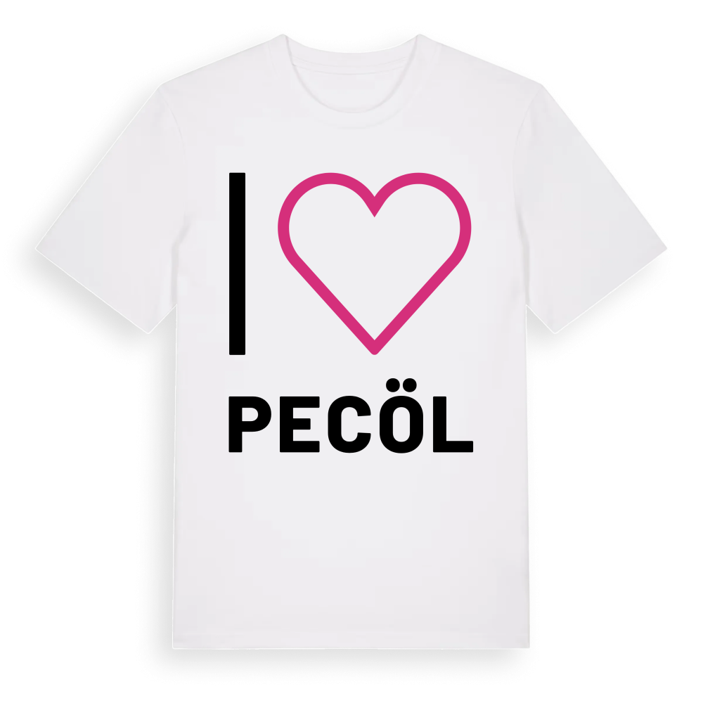Jag älskar Pecöl t-shirt stort tryck – White, i miljö