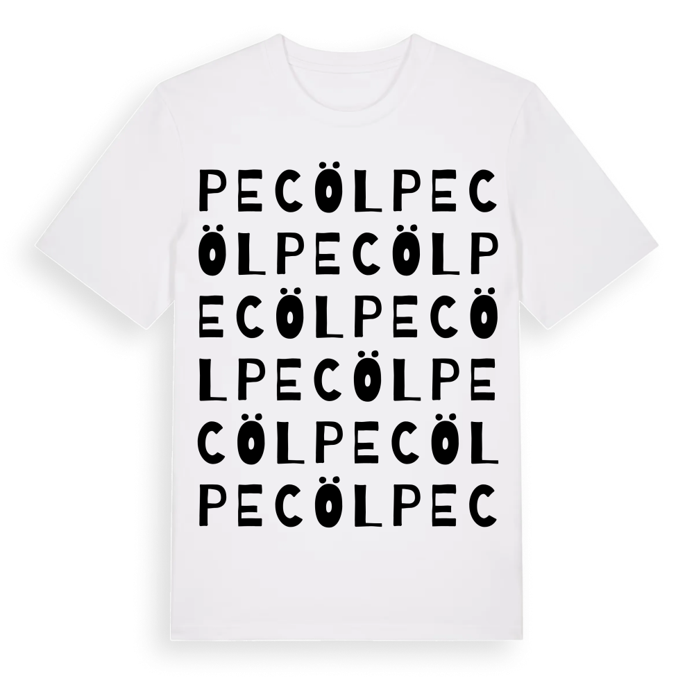 Pecöl ordlek t-shirt – White, i miljö