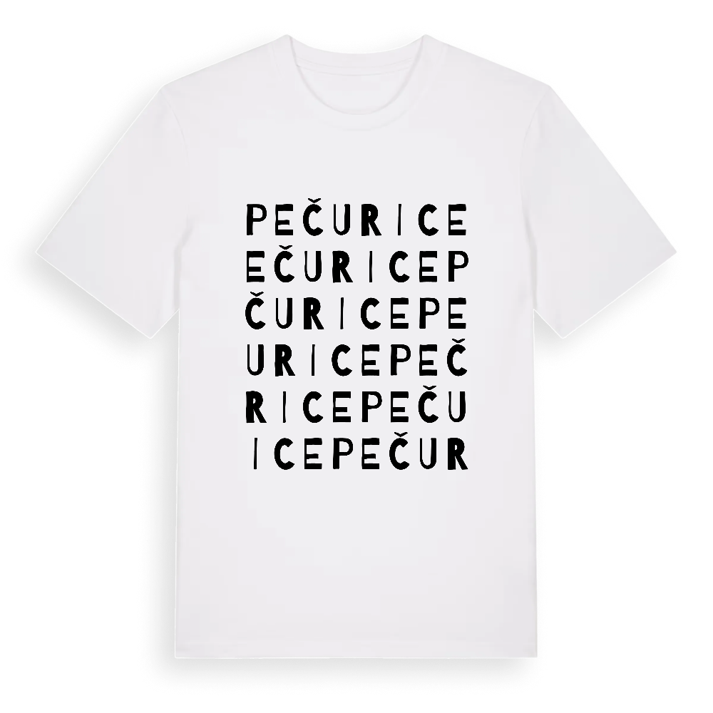 Pečurice ordlek t-shirt – White, i miljö