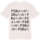 Vintage White t-shirt med Penjaami ordlek t-shirt