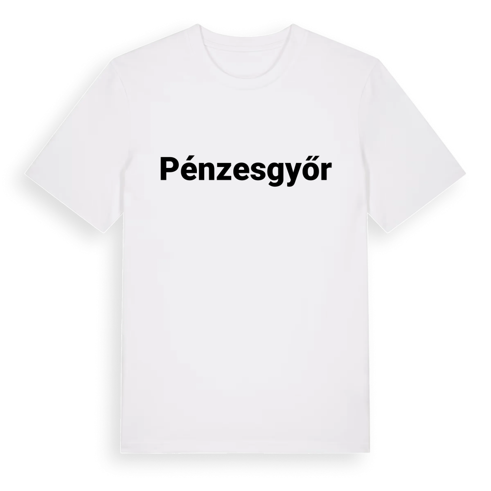 Pénzesgyőr fetstil t-shirt – White, i miljö