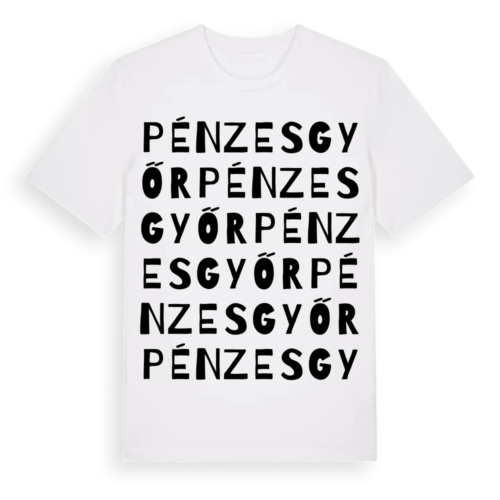 Pénzesgyőr ordlek t-shirt – White, i miljö