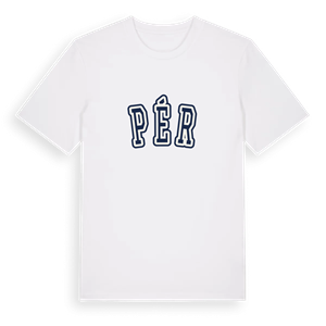 Pér college t-shirt – ekologisk bomull t-shirt från Pinshirt