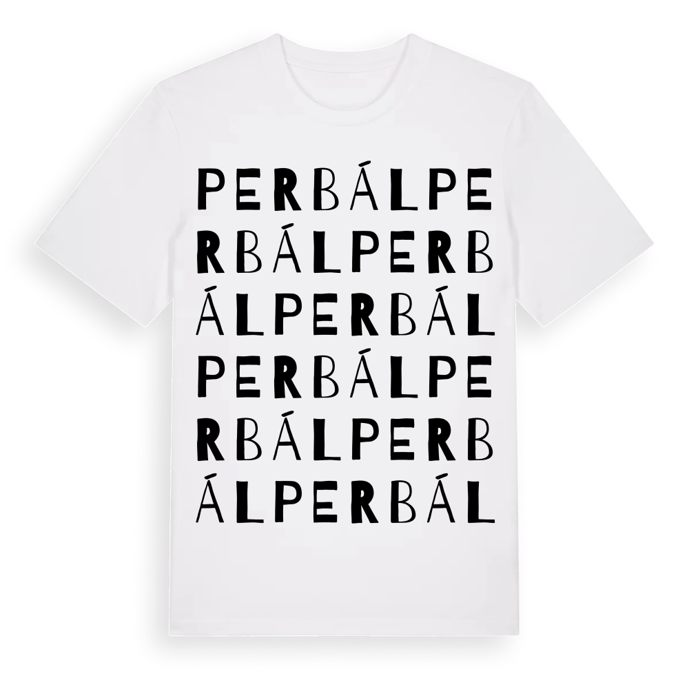 Perbál ordlek t-shirt – White, i miljö