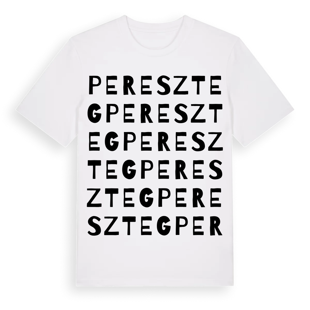 Pereszteg ordlek t-shirt – White, i miljö