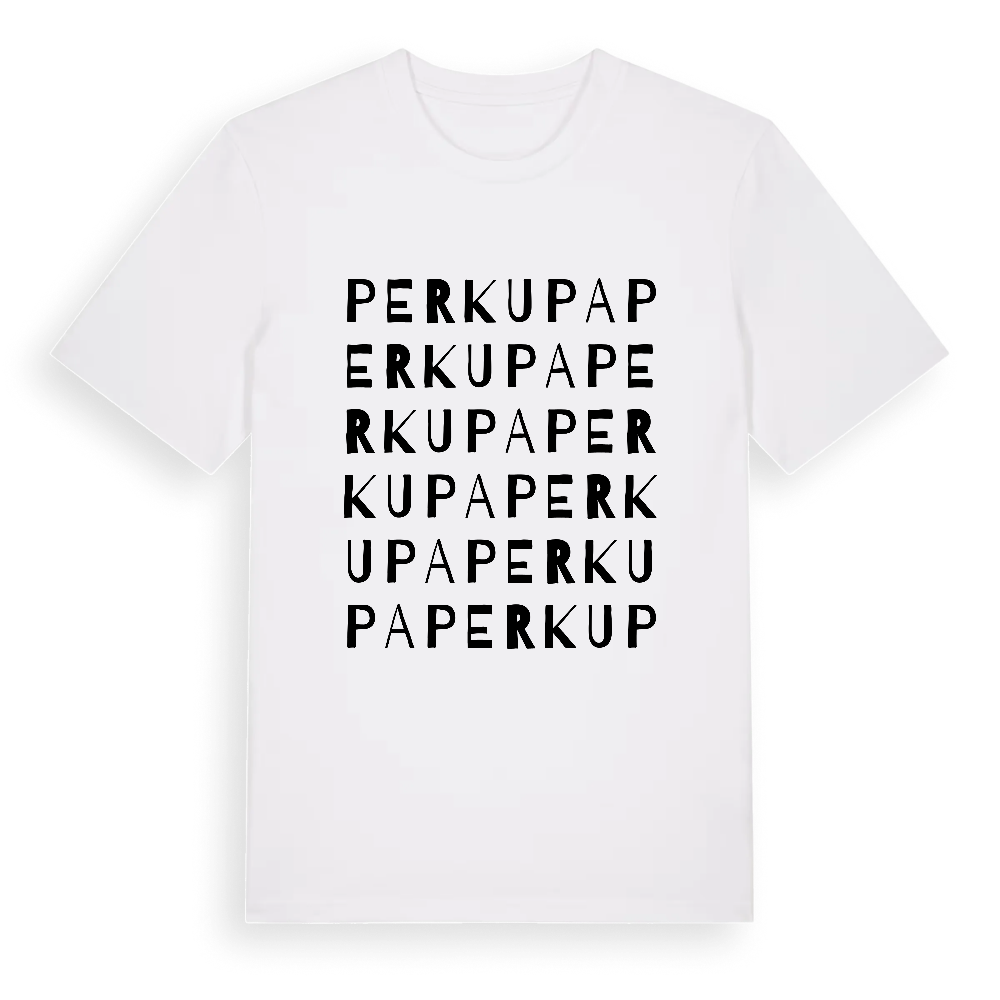Perkupa ordlek t-shirt – White, i miljö