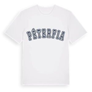 Péterfia college t-shirt – ekologisk bomull t-shirt från Pinshirt