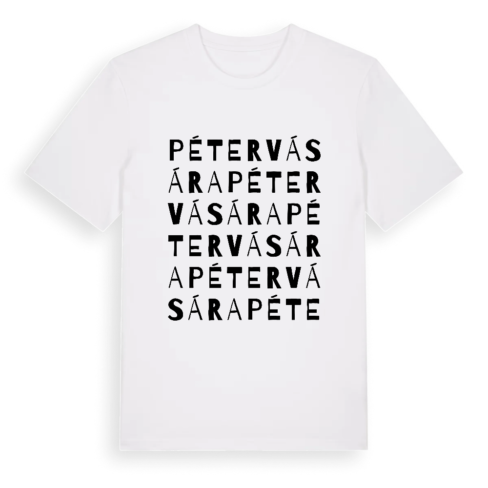 Pétervására ordlek t-shirt – White, i miljö