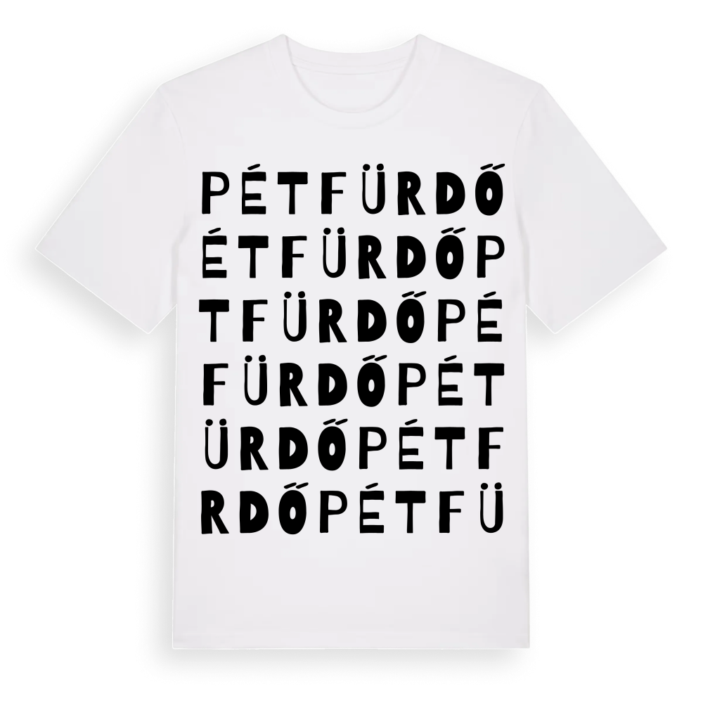 Pétfürdő ordlek t-shirt – White, i miljö