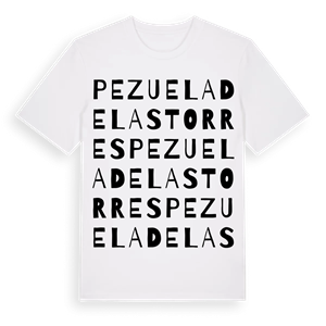 Pezuela de las Torres ordlek t-shirt – ekologisk bomull t-shirt från Pinshirt