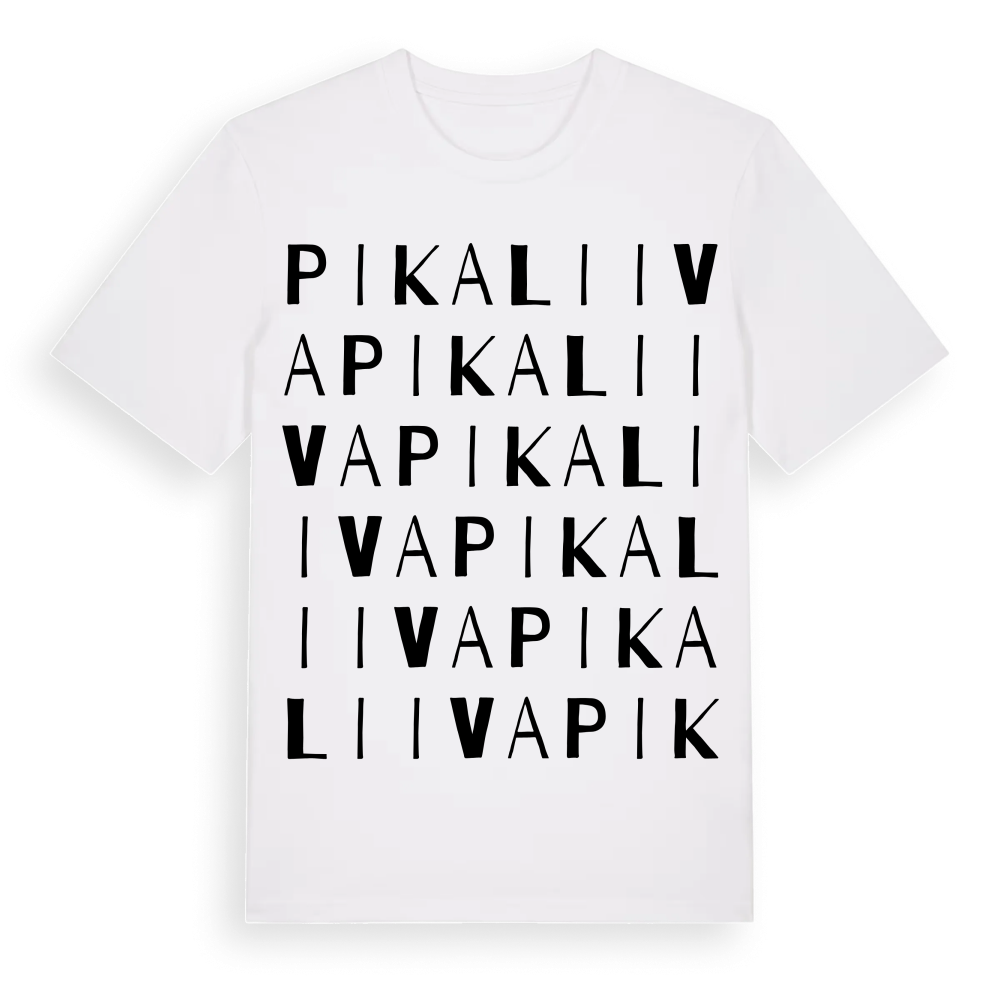 Pikaliiva ordlek t-shirt – White, i miljö