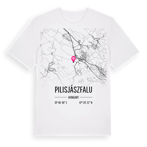 Pilisjászfalu karta t-shirt – ekologisk bomull t-shirt från Pinshirt