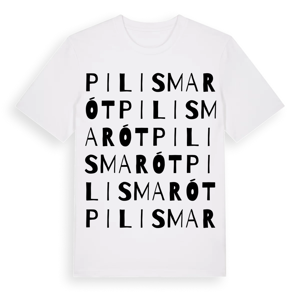 Pilismarót ordlek t-shirt – White, i miljö