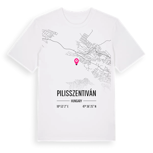 Pilisszentiván karta t-shirt – ekologisk bomull t-shirt från Pinshirt