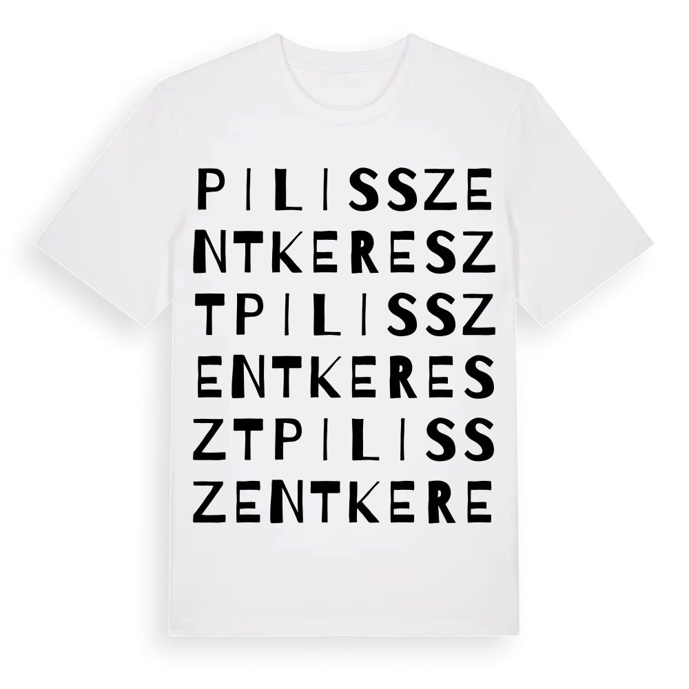 Pilisszentkereszt ordlek t-shirt – White, i miljö