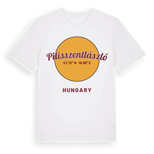 Pilisszentlászló cirkel t-shirt – ekologisk bomull t-shirt från Pinshirt