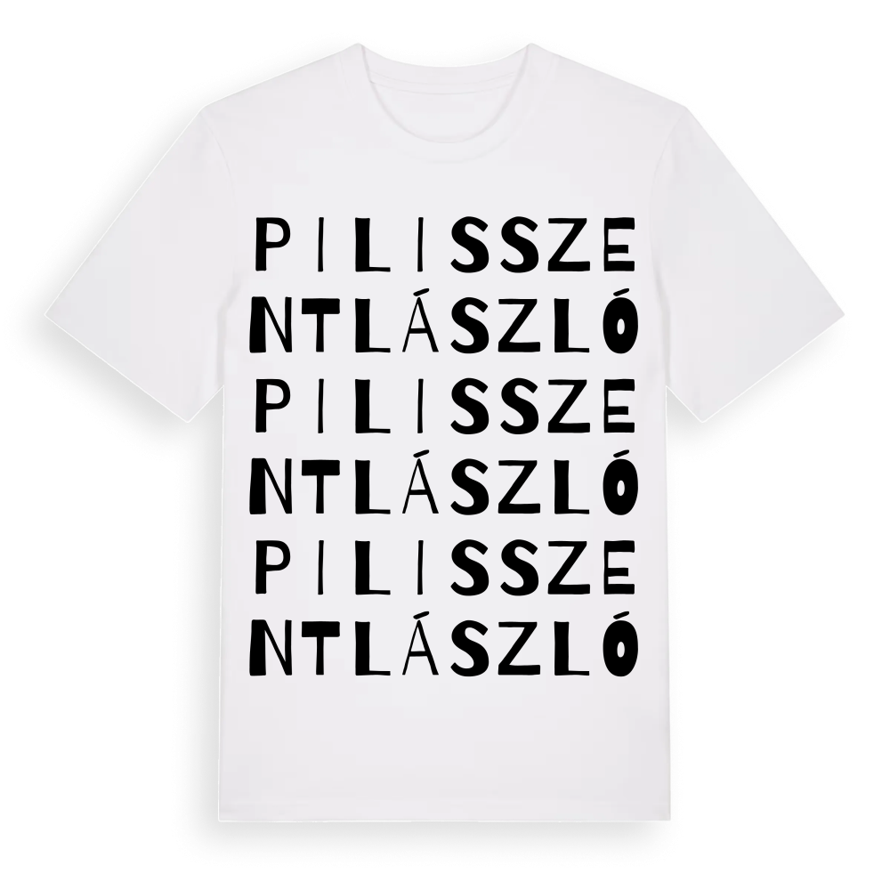 Pilisszentlászló ordlek t-shirt – White, i miljö