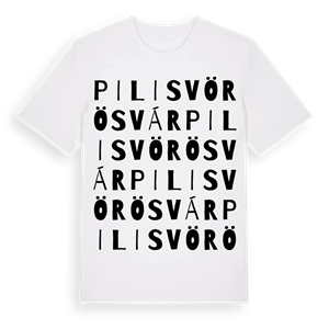 Pilisvörösvár ordlek t-shirt – ekologisk bomull t-shirt från Pinshirt
