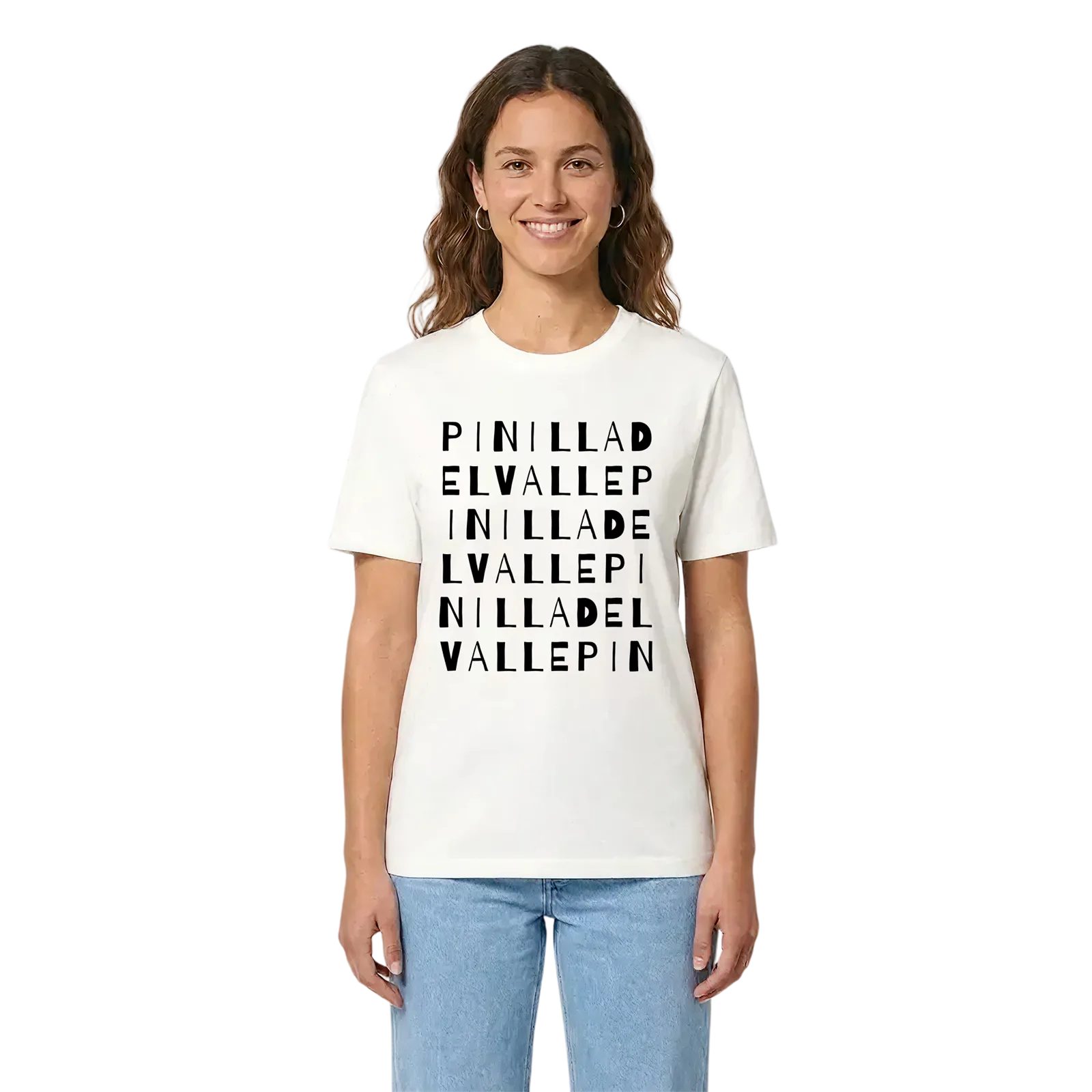 Pinilla del Valle ordlek t-shirt – White, i miljö