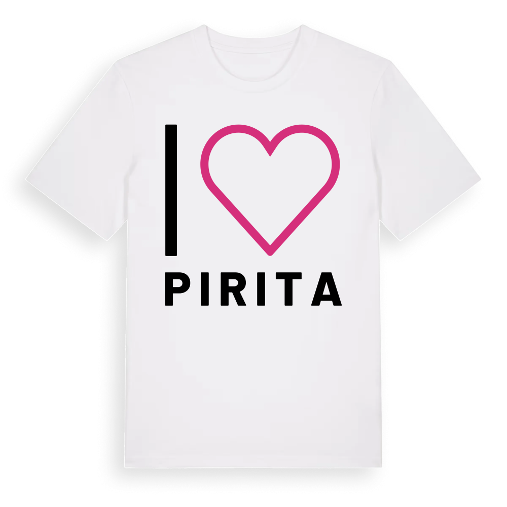 Jag älskar Pirita t-shirt stort tryck – White, i miljö