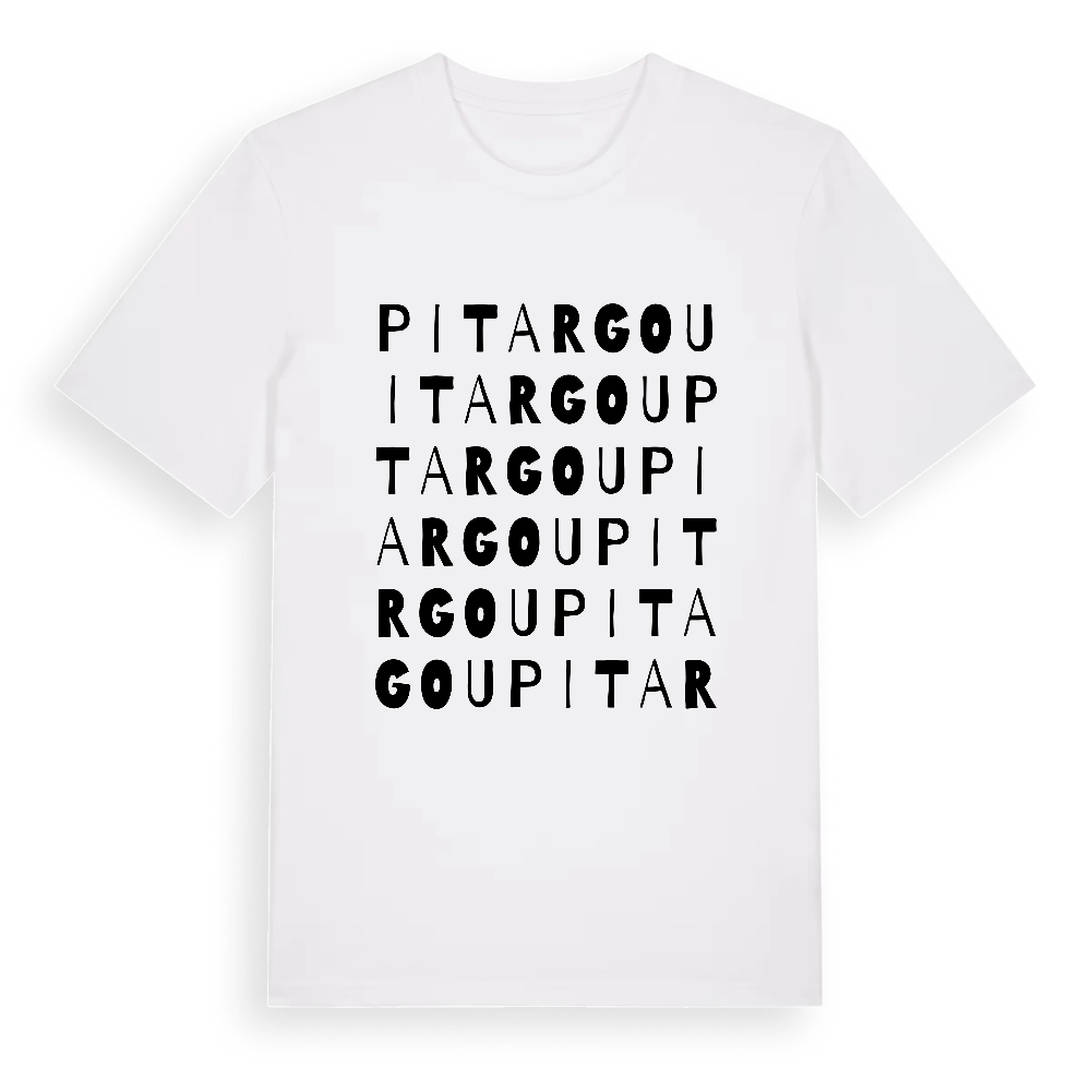 Pitargou ordlek t-shirt – White, i miljö