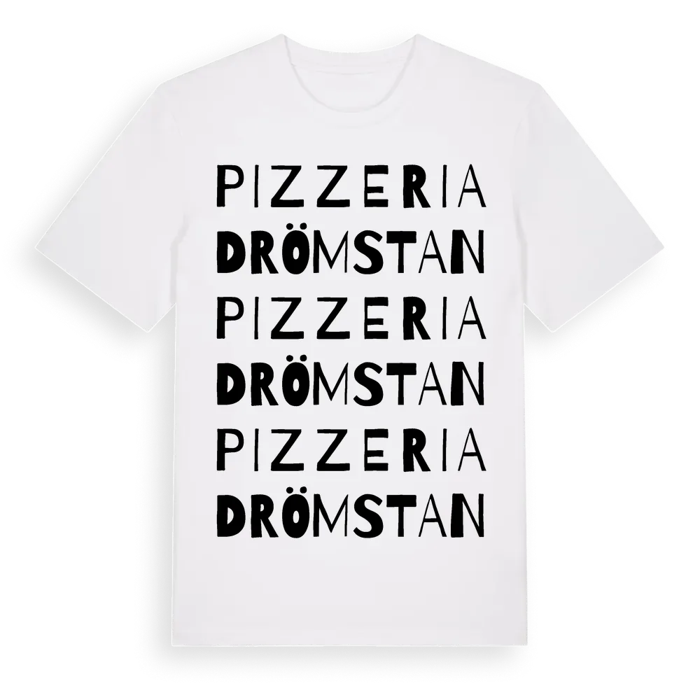 Pizzeria Drömstan ordlek t-shirt i miljö